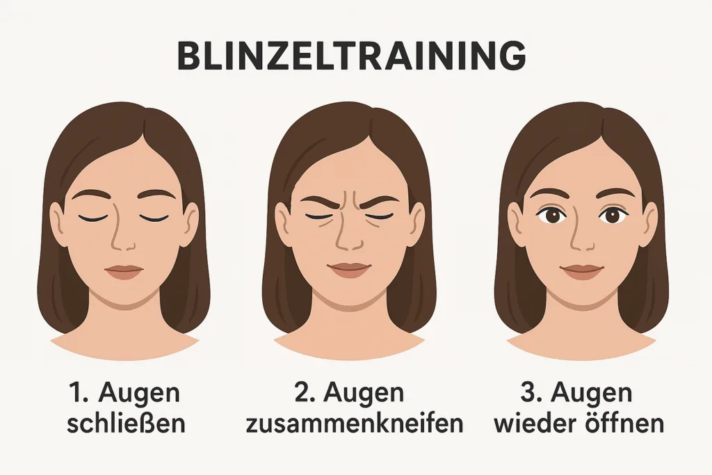 Blinzeltraining bei trockenen Augen